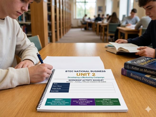 BTEC Unit 2 Marketing Student Activity Booklet (for resitters along the Workshop Plan))