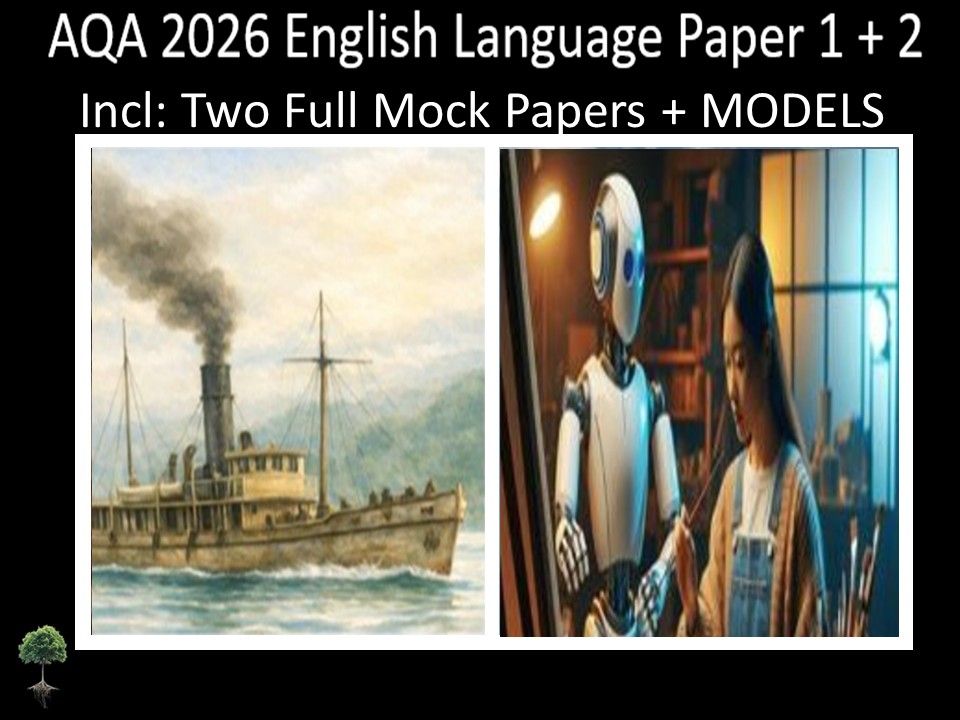 Two AQA 2026 English Language Paper 1 + 2 Mocks | MODELS
