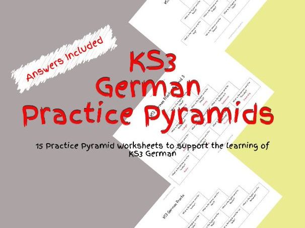 15 KS3 German Practice Pyramid Worksheets PDF
