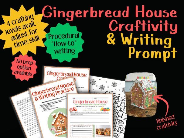Gingerbread House How-To Writing Craftivity | Christmas Procedural Writing and Craft