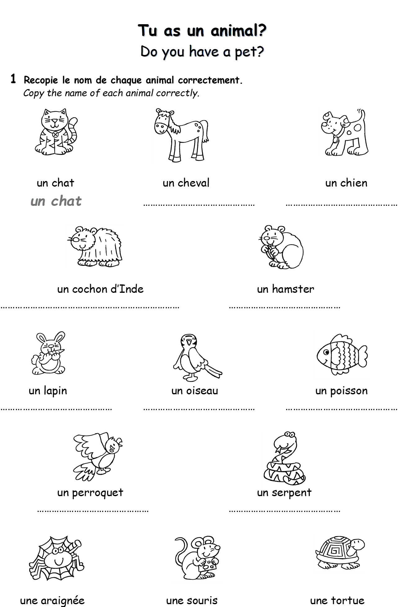 FRENCH TOPICS- PETS-LES ANIMAUX A LA MAISON-WORKBOOK | Teaching Resources