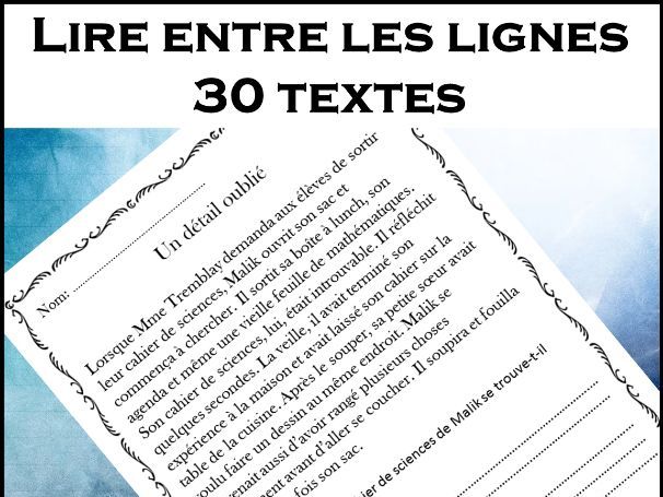 Lire entre les lignes – 30 textes d’inférence en lecture