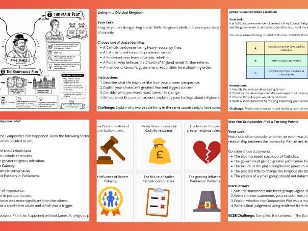 KS3/4 James I - The Gunpowder Plot: Origins and Outcomes