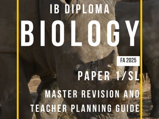 IBDP Biology Paper 1 SL | Master Revision and Teacher Planning Guide | FA2025