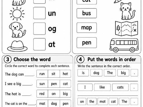 Year 1 Morning Work Worksheets | English, Maths & Phonics | A4 No-Prep Printables