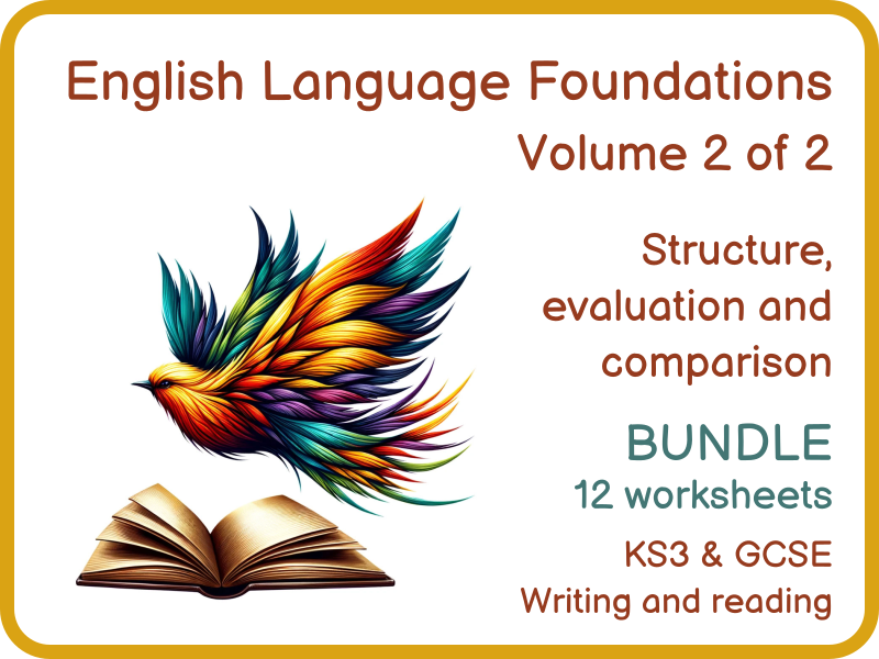 English Language Foundations Bundle 2 Structure and Comparison KS3 GCSE