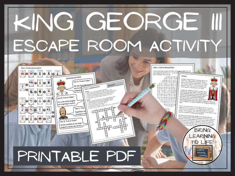King George III Escape Room Activity