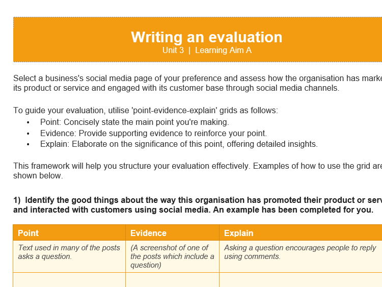BTEC L3 IT Unit 3 Using Social Media in Business Learning Aim A Worksheet Pack
