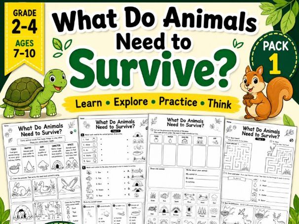 What Do Animals Need to Survive? | Animal Survival & Adaptations | Grades 2–4