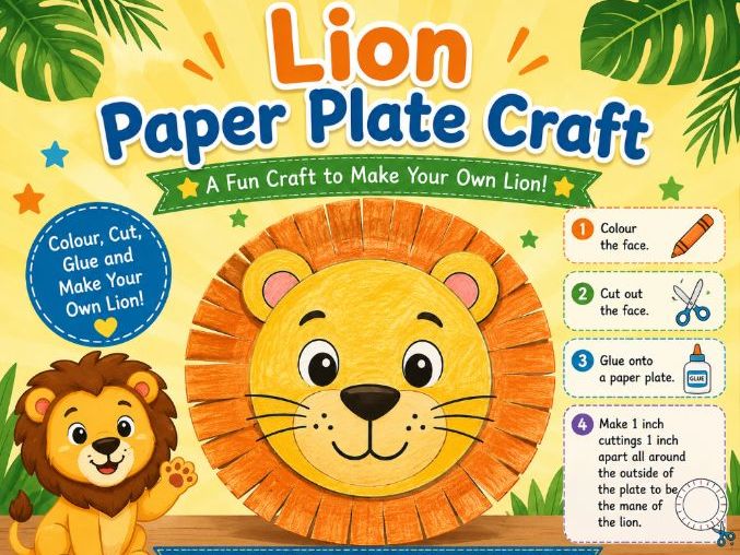 Lion Paper Plate Craft