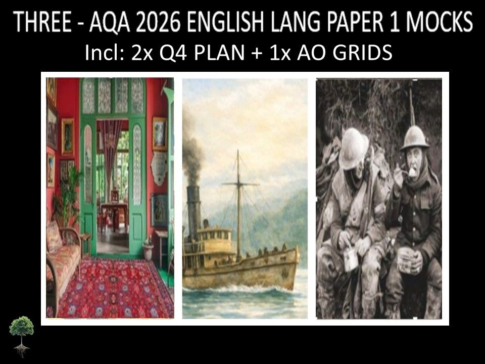 THREE - AQA PAPER 1 | 2026 FULL MOCKS | Q4 PLAN | AO GRIDS