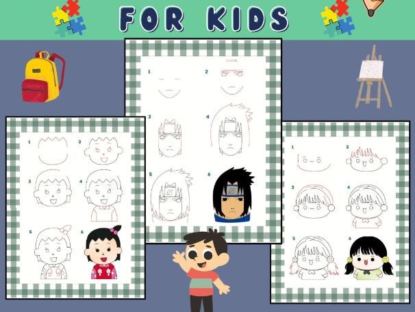 Learn How to Draw Chibi Kawaii for Kids. worksheets activity