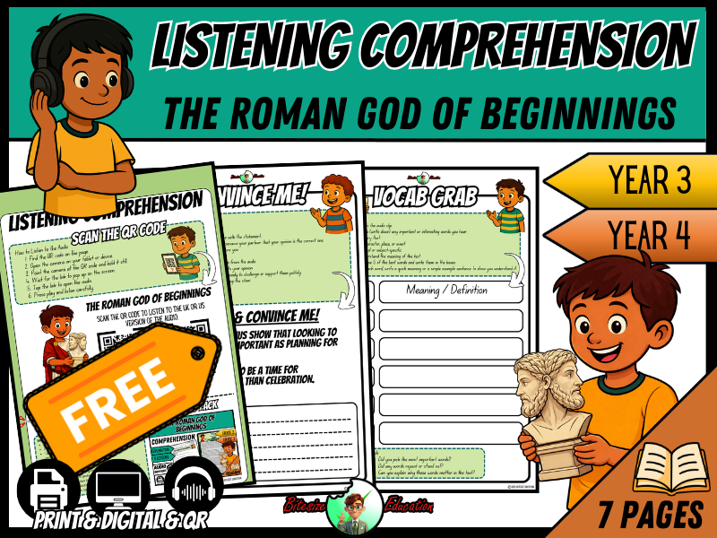 The Roman God of Beginnings | Listening Comprehension | Year 3/4