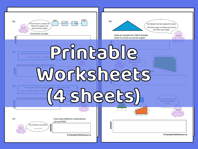 Solve The Math Logic Question Year 6 Algebra Reasoning Questions Worksheets | Teaching Resources