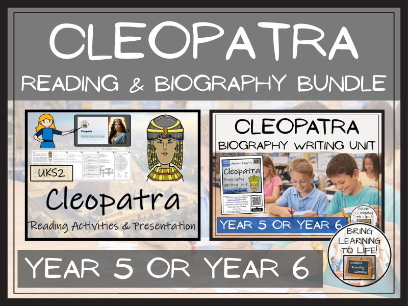 Cleopatra Reading Comprehension and Biography Bundle | UKS2