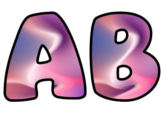 3D Pink White Art Themed Lettering Set | Classroom Display | Upper & Lowercase, 0-9