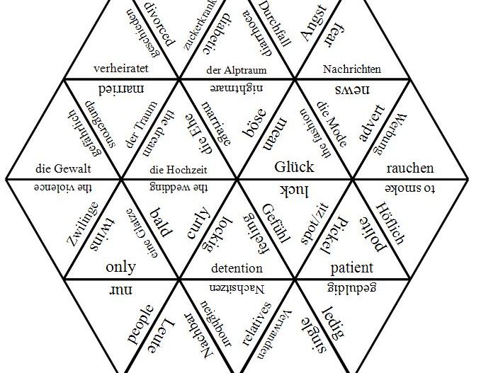Tarsia - German - y11 revision vocabulary