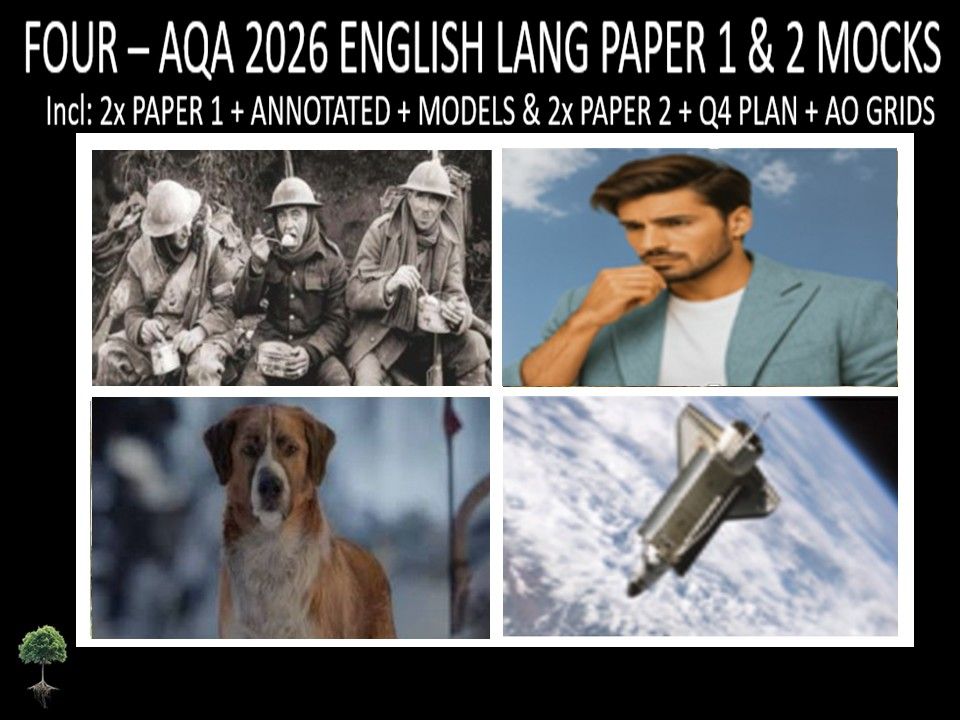 FOUR - AQA PAPER 1 & 2 | 2026 FULL MOCKS | ANNOTATED | Q4 PLAN | AO GRIDS | MODELS