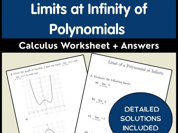 Limits at Infinity of Polynomials | Calculus Worksheet + Answers
