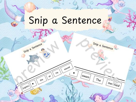 Mermaid Snip a Sentence