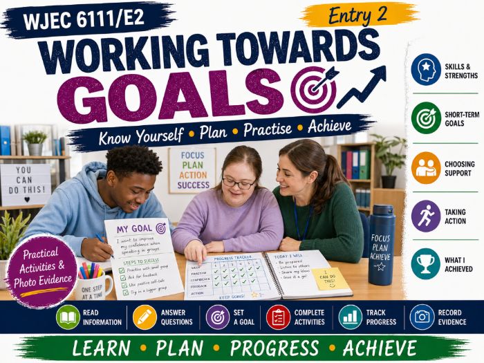 WJEC Entry 2 Working Towards Goals Workbook | 6111/E2