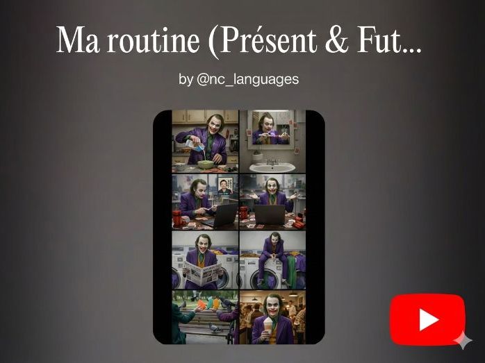 05. FRENCH SONG Year 8. Unit 6: Ma routine (Présent & Futur) (Lyrics, Worksheet and Answer key)