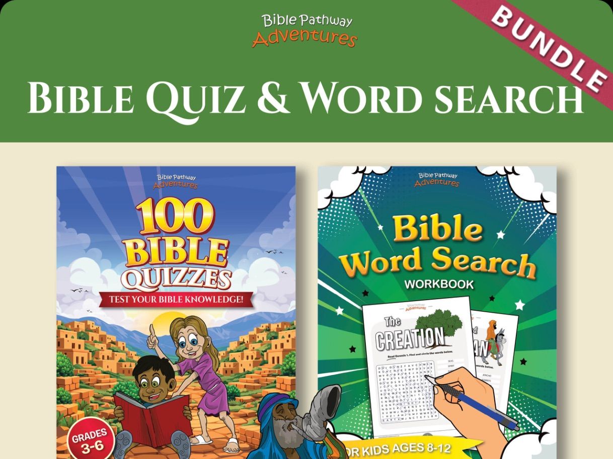 BUNDLE: Bible Quiz & Word Search Puzzle Books