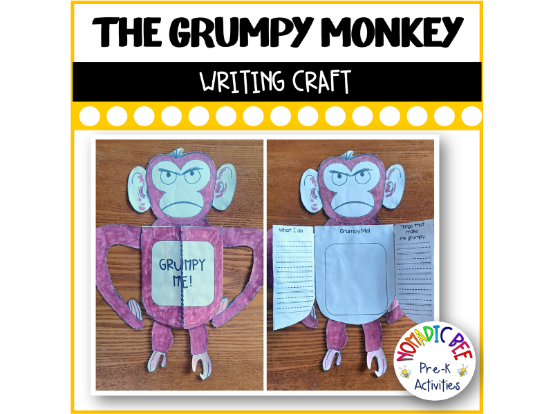 Grumpy Monkey Paper Craft Writing Activity
