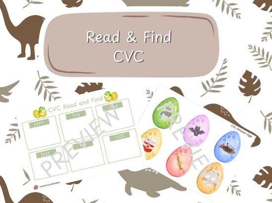 Dinosaur CVC Read & Find
