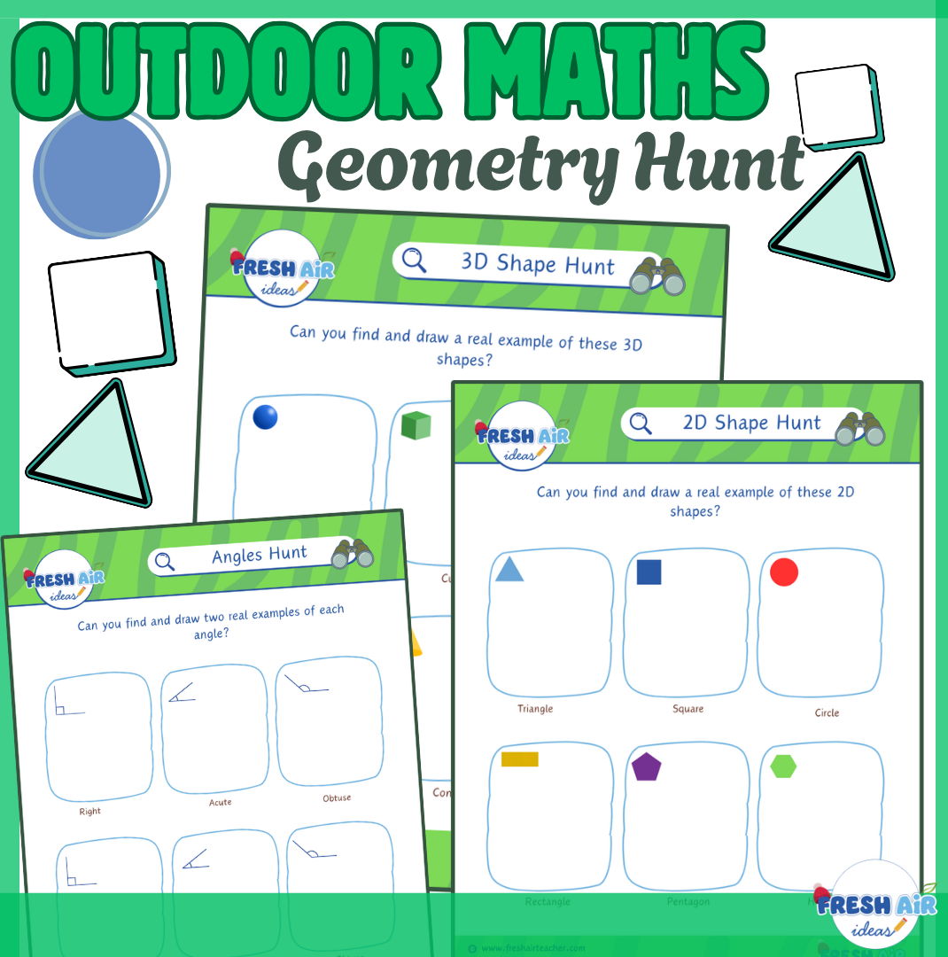 KS1 Nature Geometry Scavenger Hunt: Shapes & Angles Exploration Outdoor Activity Pack