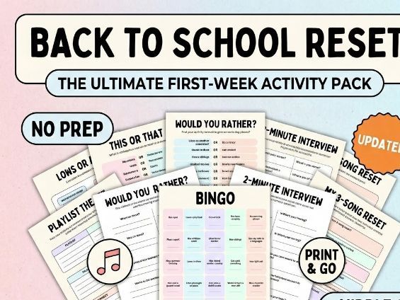 Back to School Reset First Week Icebreakers & Classroom Culture Pack