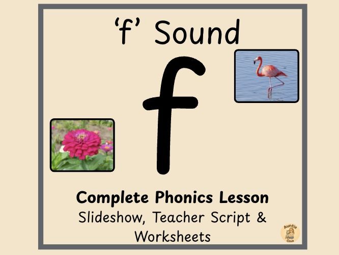 Initial 'f' Sound Phonics - Phase 2 Complete  Lesson (EYFS)