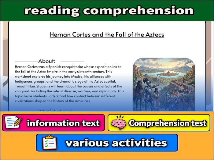 Hernan Cortes and the Fall of the Aztecs & Comprehension Test
