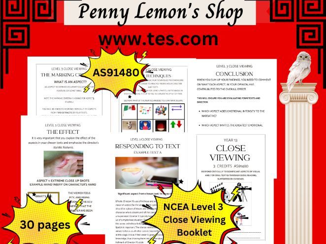 Level 3 Close Viewing Booklet AS91480