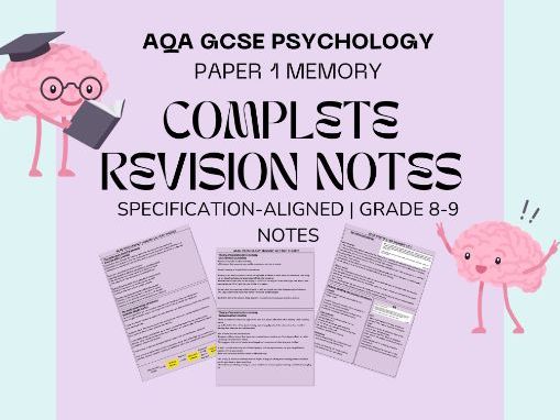AQA GCSE Psychology – Memory Revision Notes
