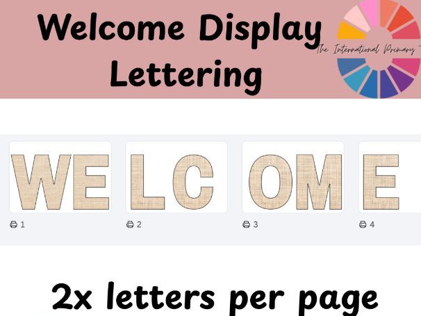 Natural Hessian Classroom Display Lettering | Neutral Classroom Decor | Printable