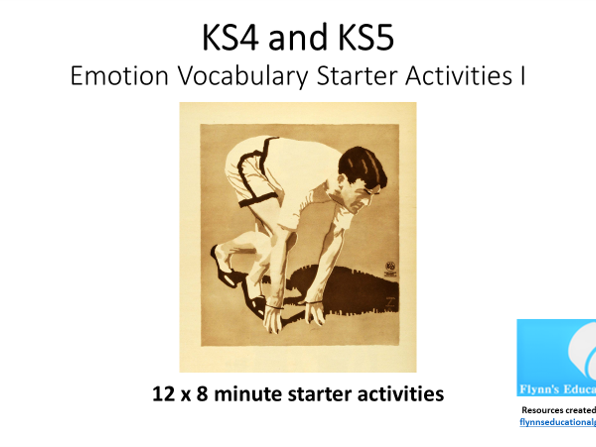 KS4/KS5 Human Emotion Starter Activities: (12x8 minute activities)