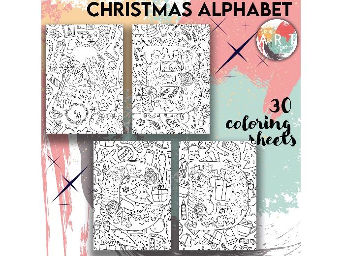 Christmas Alphabet Colouring Pages | A–Z | CHRISTMAS Letter Colouring Sheets