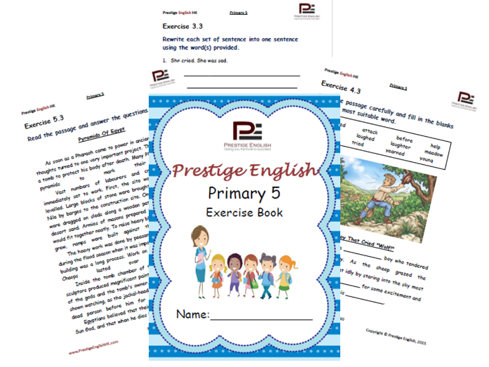 English Exercise Book – Primary 5 (ages 9+) (Vocabulary, Grammar, Comprehension)