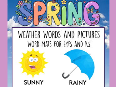 Spring Weather Word Mats EYFS and KS1