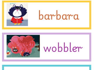 Barbara throws a wobbler key words