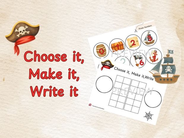 Pirate Choose it, Make it, Write it (0-20)