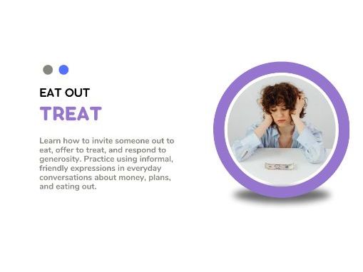 Eat Out & Treat | A2-B1 ESL Speaking Lesson | Money, Friends & Eating Out
