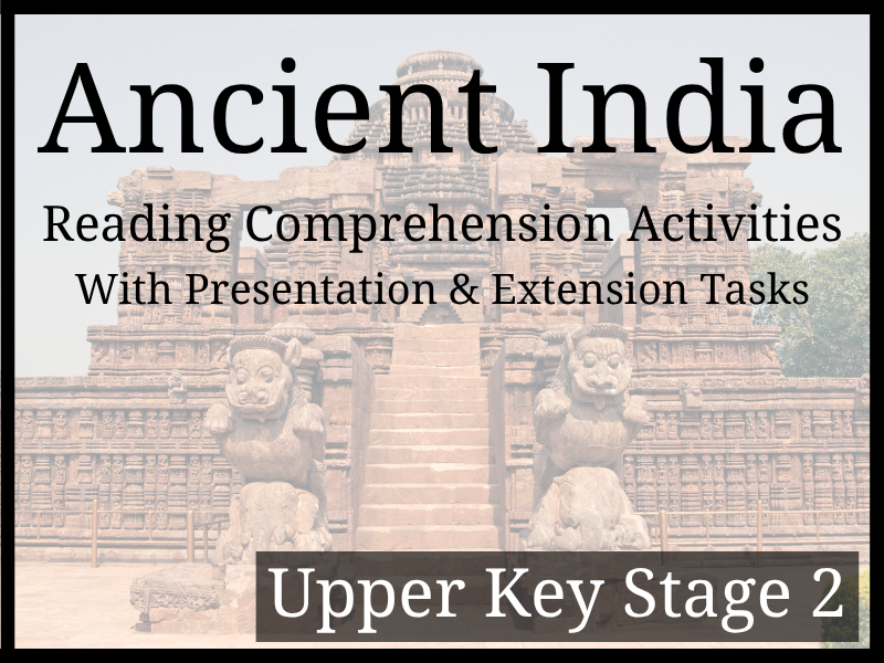 Ancient India Reading Comprehension Activities | Year 5 & Year 6 | UKS2