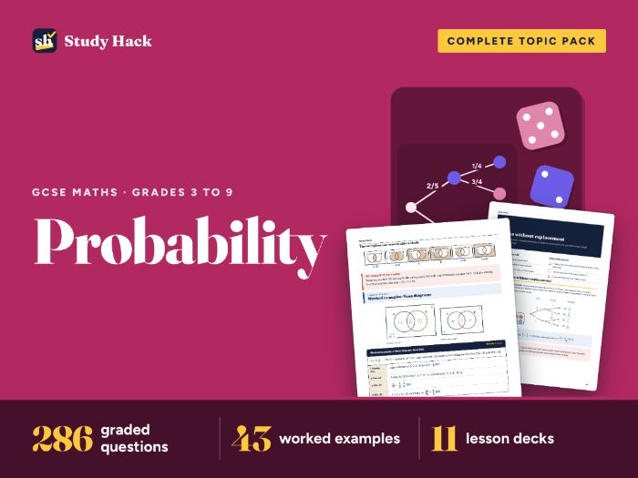 GCSE Maths Probability: AQA-style workbook, practice papers and lessons