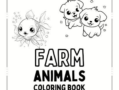 Cute Animals Coloring Book for Kids