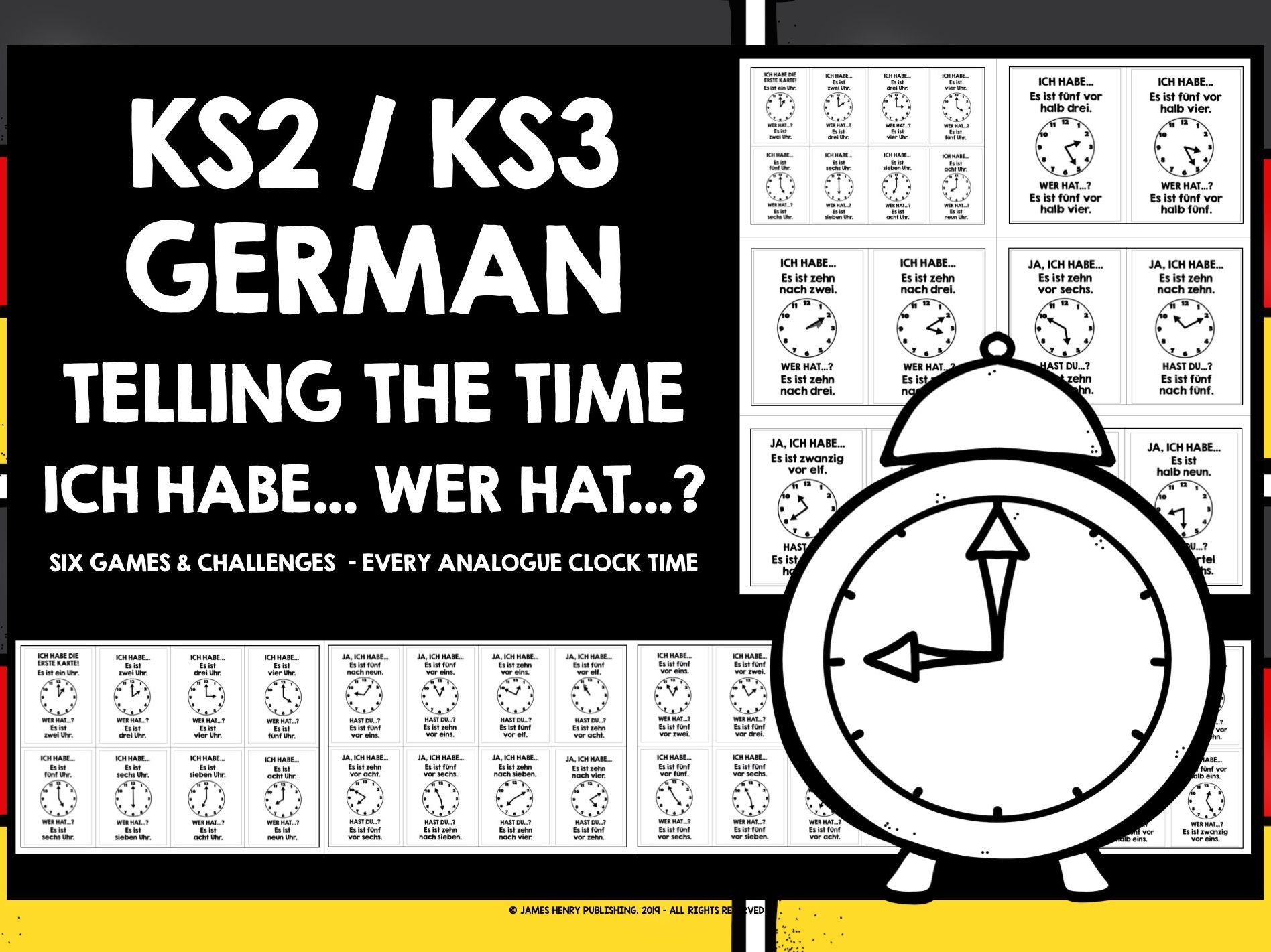 GERMAN TELLING THE TIME I HAVE, WHO HAS? MINI-BUNDLE