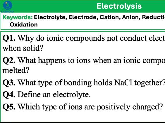 Electrolysis C4