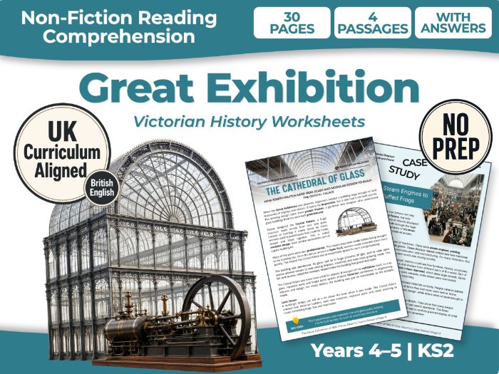 Great Exhibition KS2 Reading Comprehension | Victorian History Worksheets | Years 4–5