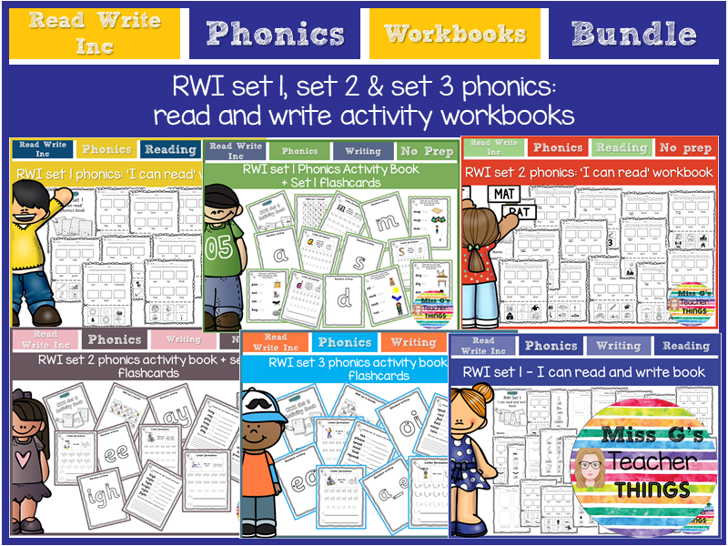 RWI Set 1 Set 2 Set 3 Phonics Read And Write Activity Workbooks 